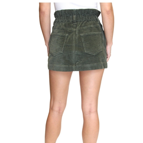 Corduroy Paperbag Mini Skirt - Picture 7 of 9